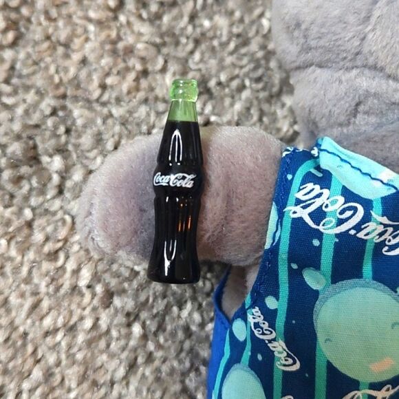 Style #0207 Coca Cola Seal In Vest & Knit Cap Bean Bag Plush - Picture 6 of 15